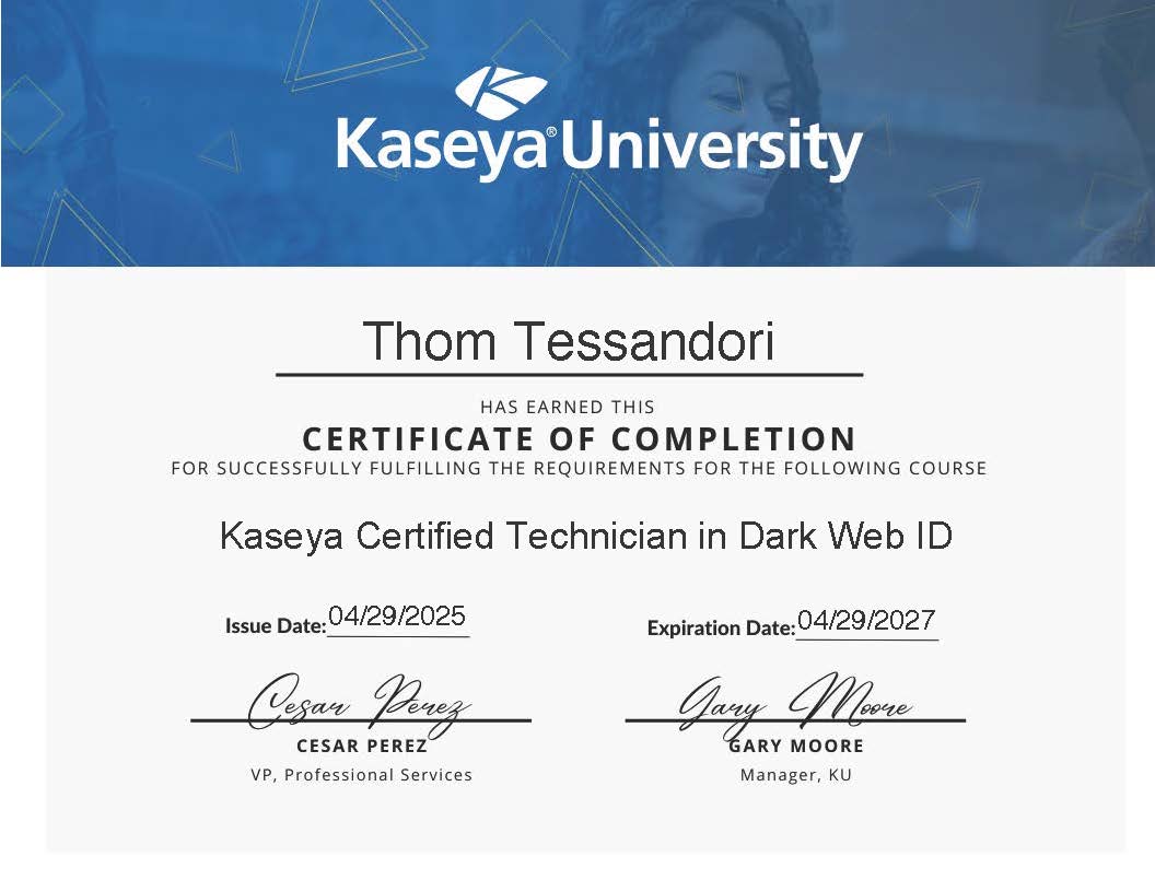 Dark Web Sertification